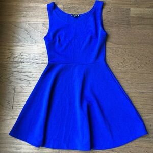 Royal Blue Sleeveless Fit & Flare Dress